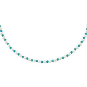 Pearl x Turquoise Beaded Choker