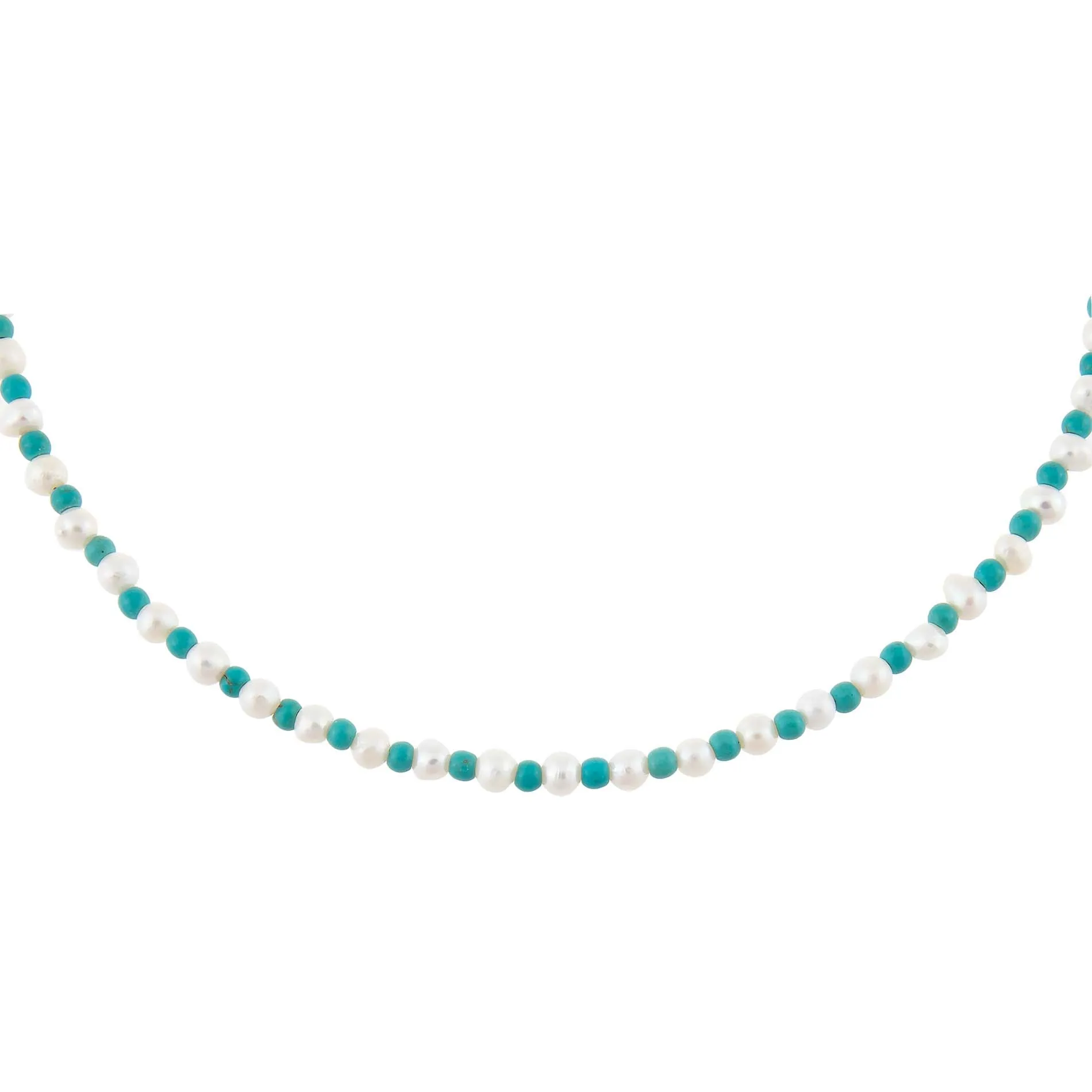 Pearl x Turquoise Beaded Choker