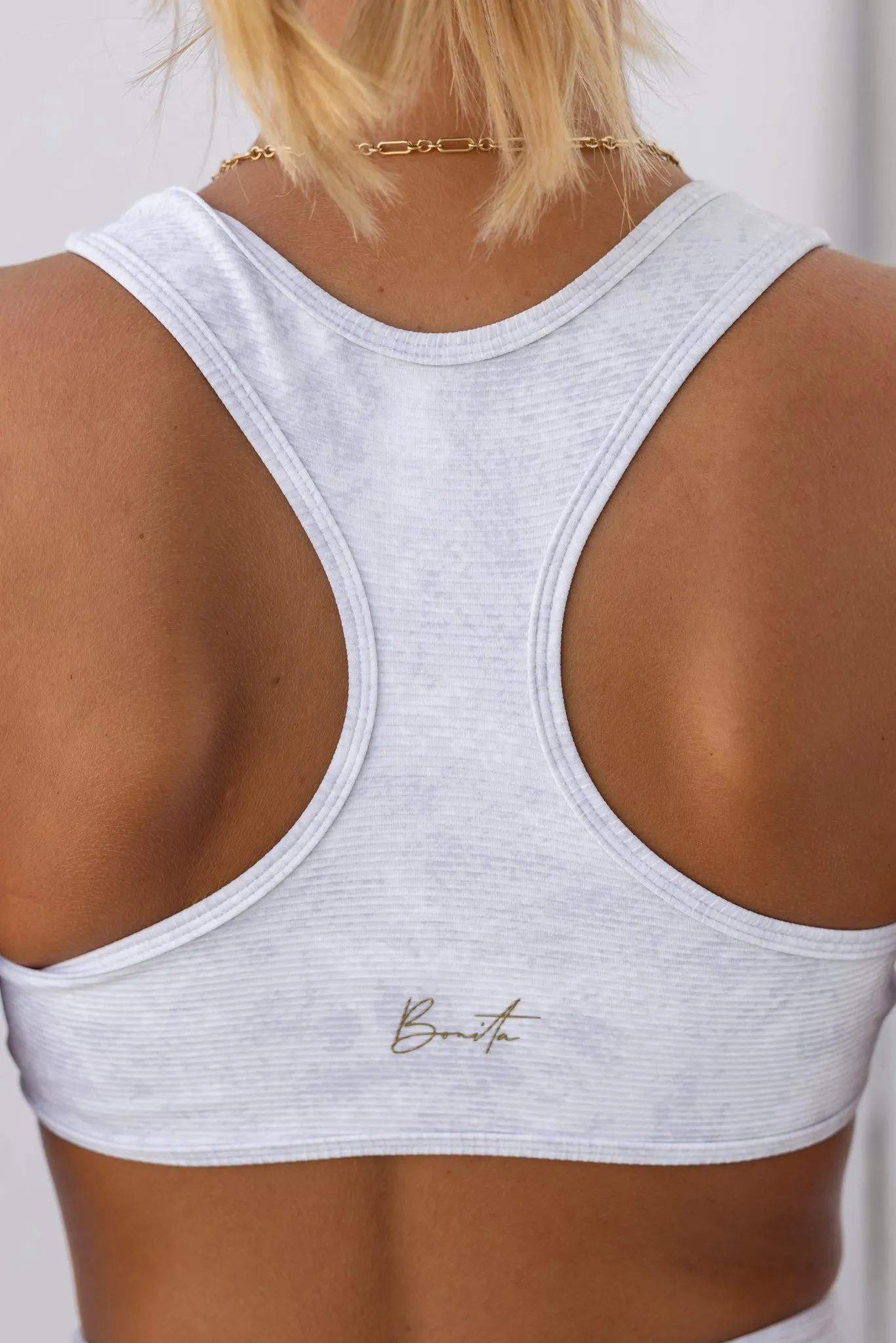Peekaboo Ribbed Bra - Coconut