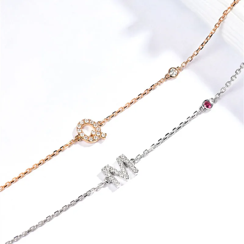 Personalized Diamond Initials Bracelet
