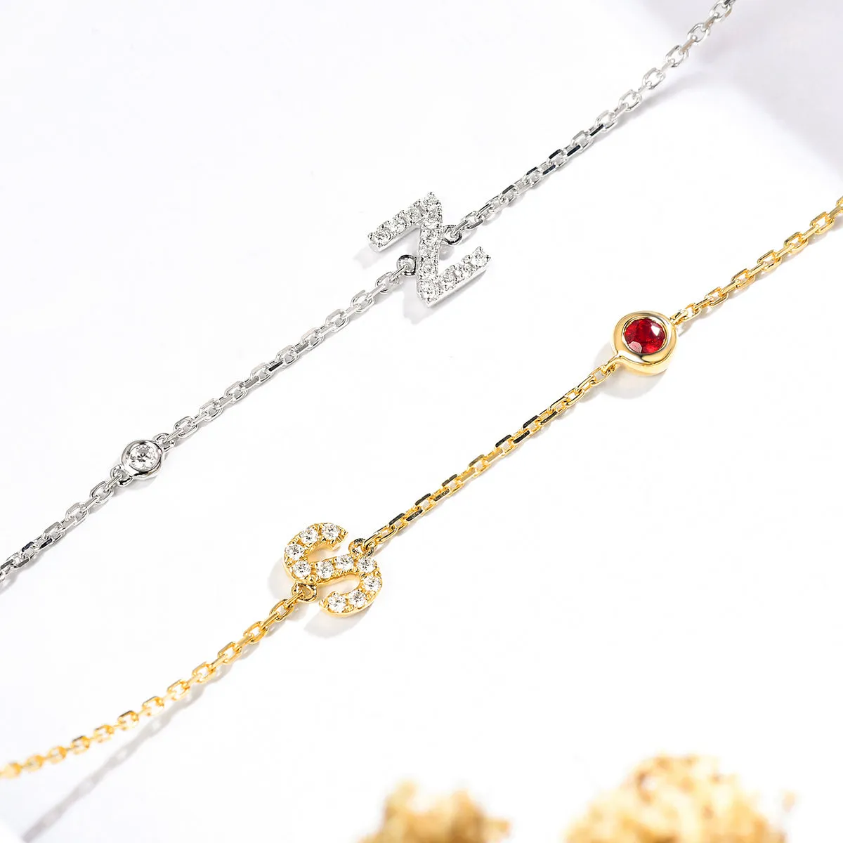 Personalized Diamond Initials Bracelet
