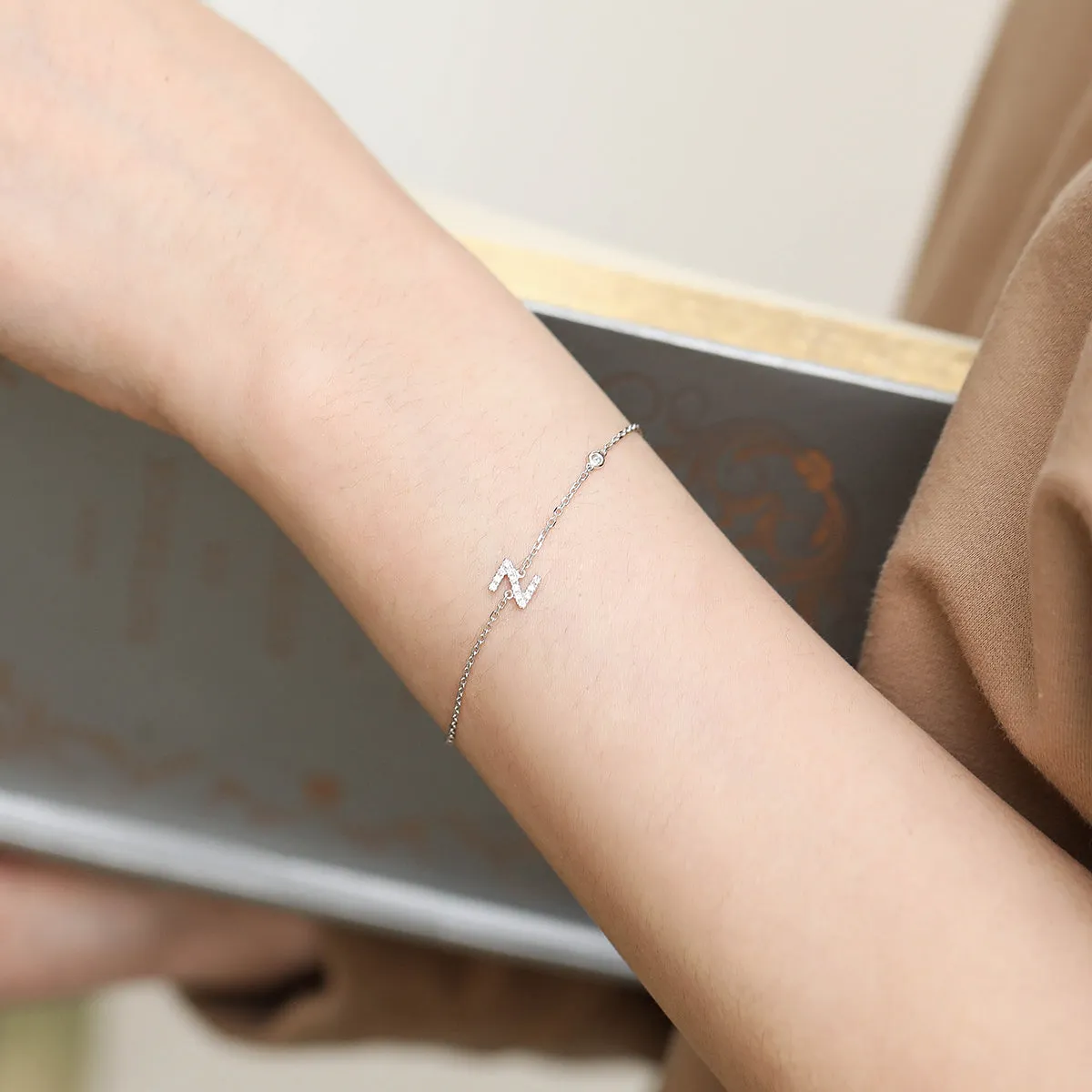 Personalized Diamond Initials Bracelet