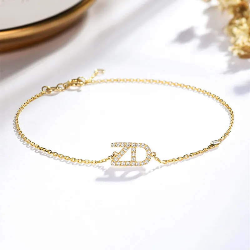 Personalized Diamond Initials Bracelet