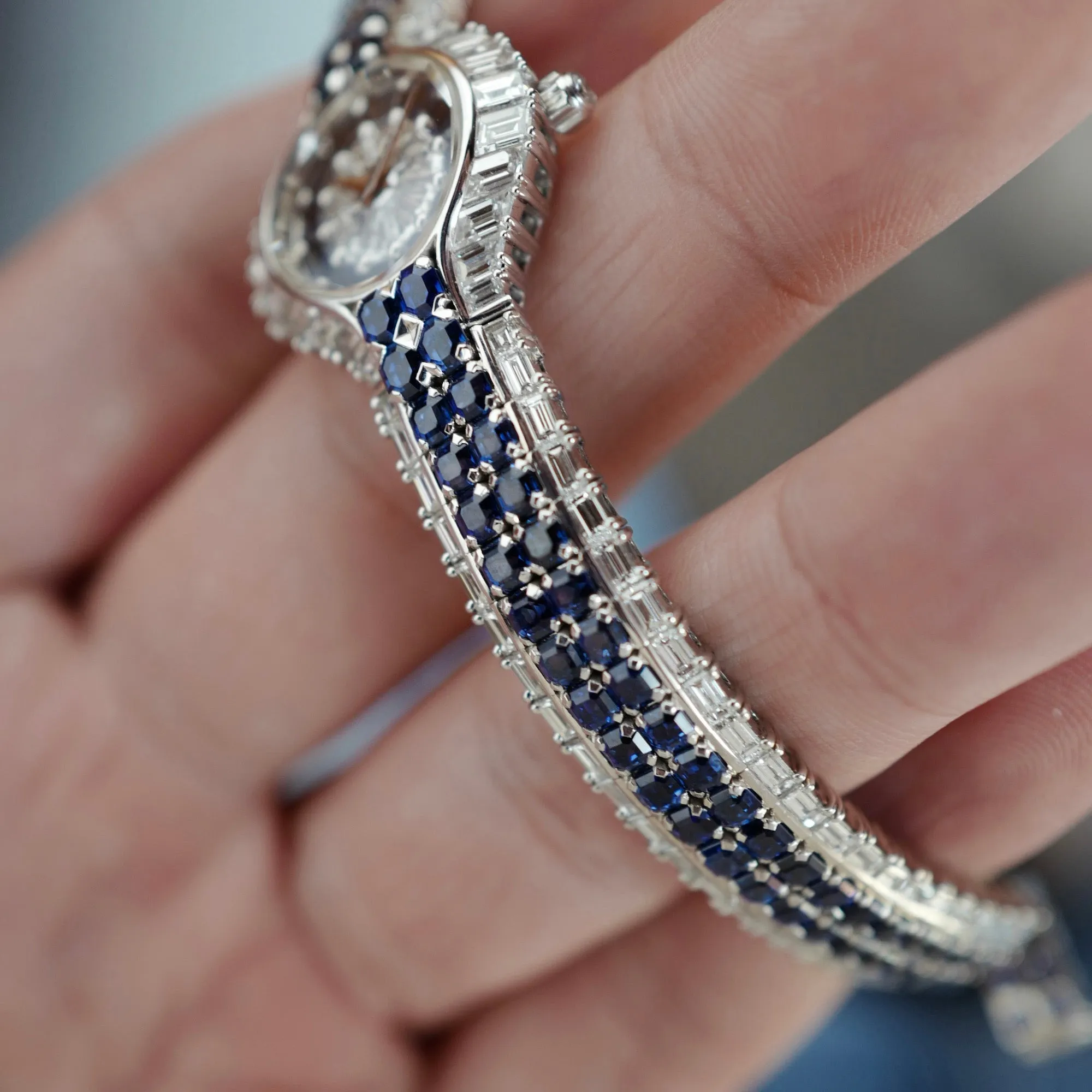 Piaget White Gold Diamond & Sapphire Watch Ref. 40030
