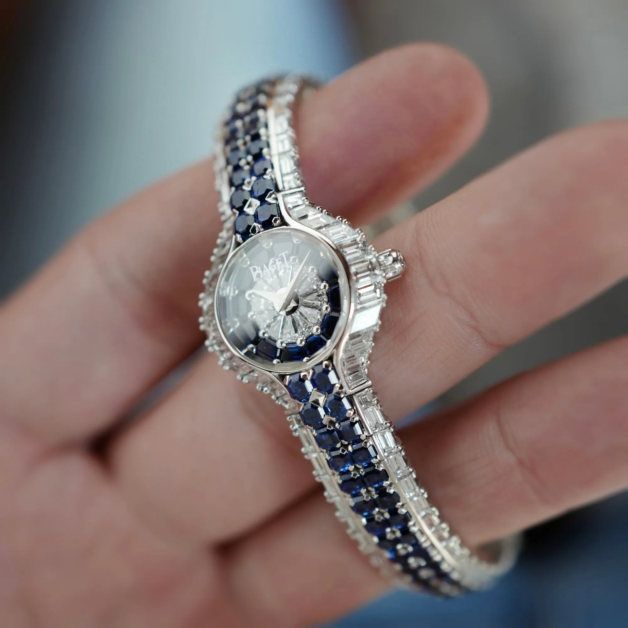 Piaget White Gold Diamond & Sapphire Watch Ref. 40030