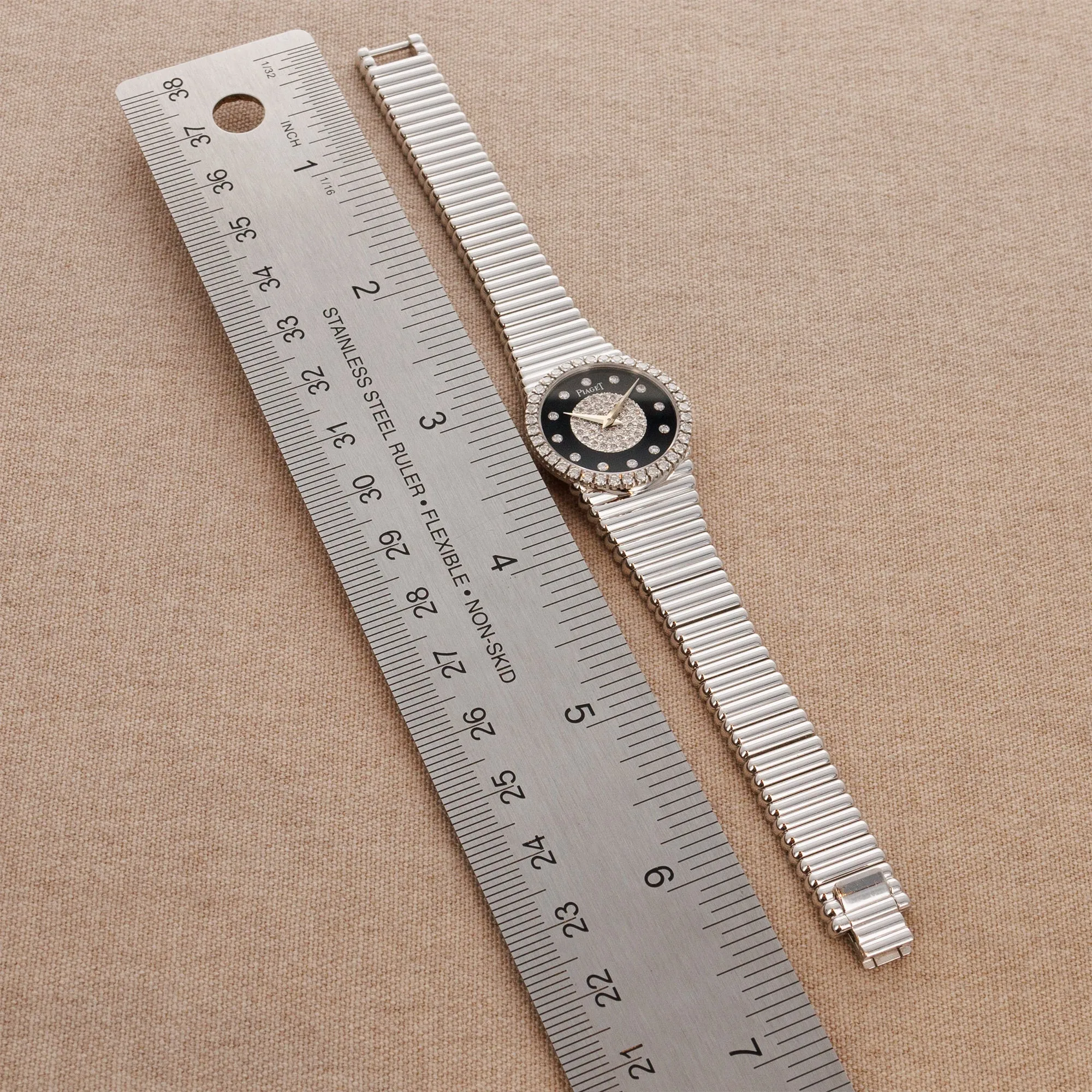 Piaget White Gold, Onyx and Diamond Watch Ref. 9706510