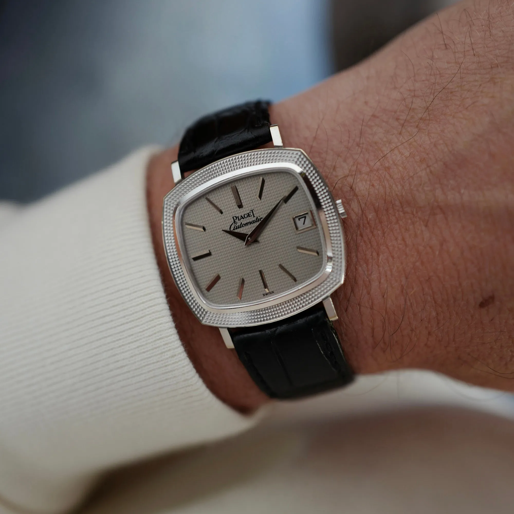Piaget White Gold Vintage Hobnail Watch Ref. 13436