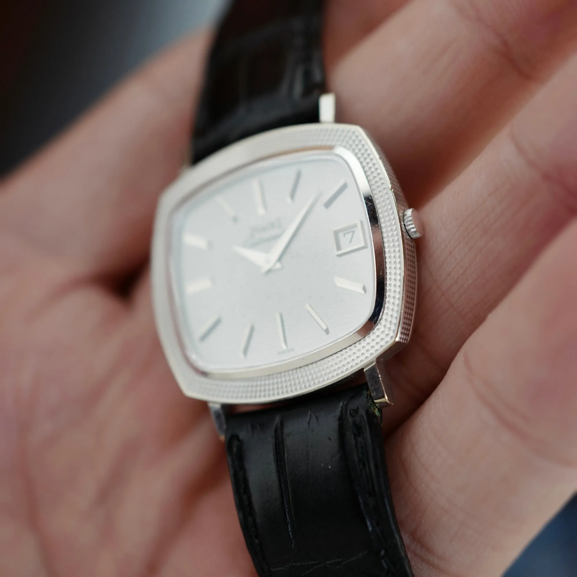 Piaget White Gold Vintage Hobnail Watch Ref. 13436
