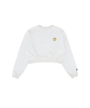 PIV'VEE Smiley Sweatshirt - Snow Gray