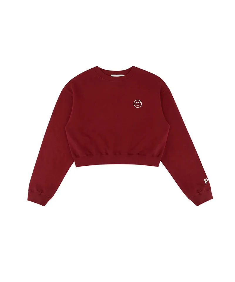 PIV'VEE Smiley Sweatshirt - Wine Red