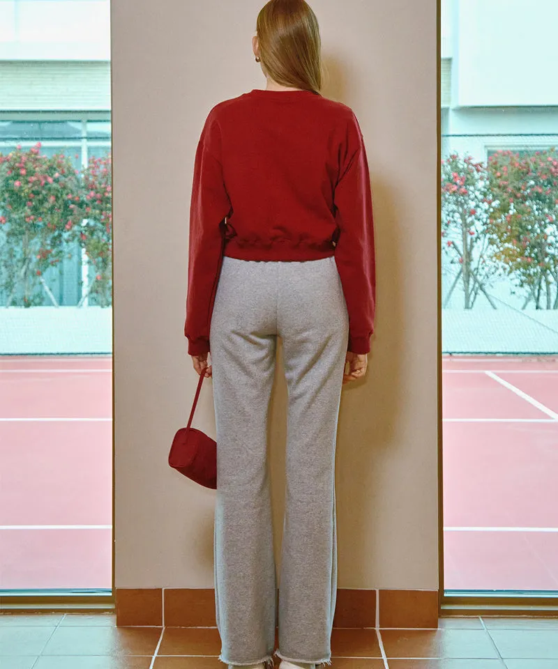 PIV'VEE Smiley Sweatshirt - Wine Red