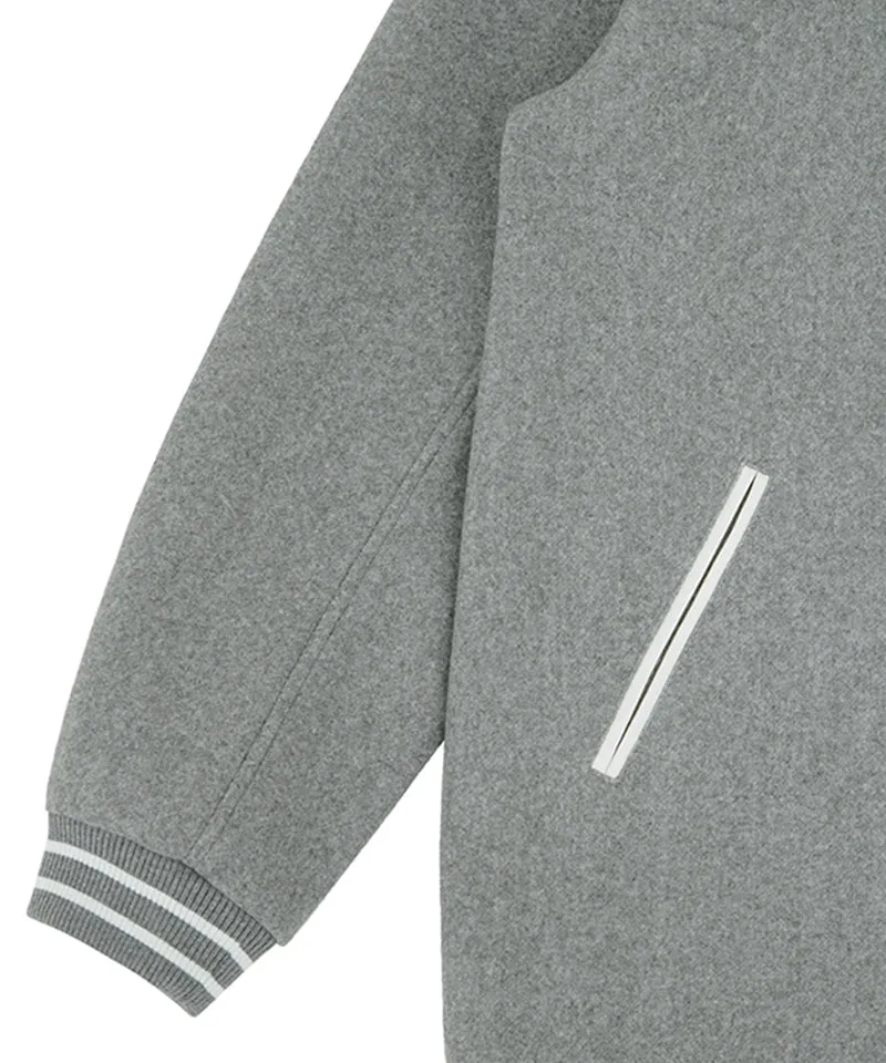 PIV'VEE Varsity Wool Jacket - Heather Gray