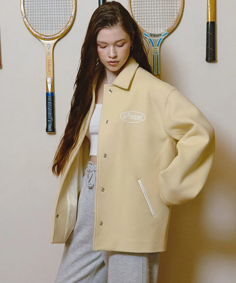PIV'VEE Varsity Wool Jacket - Mist Yellow