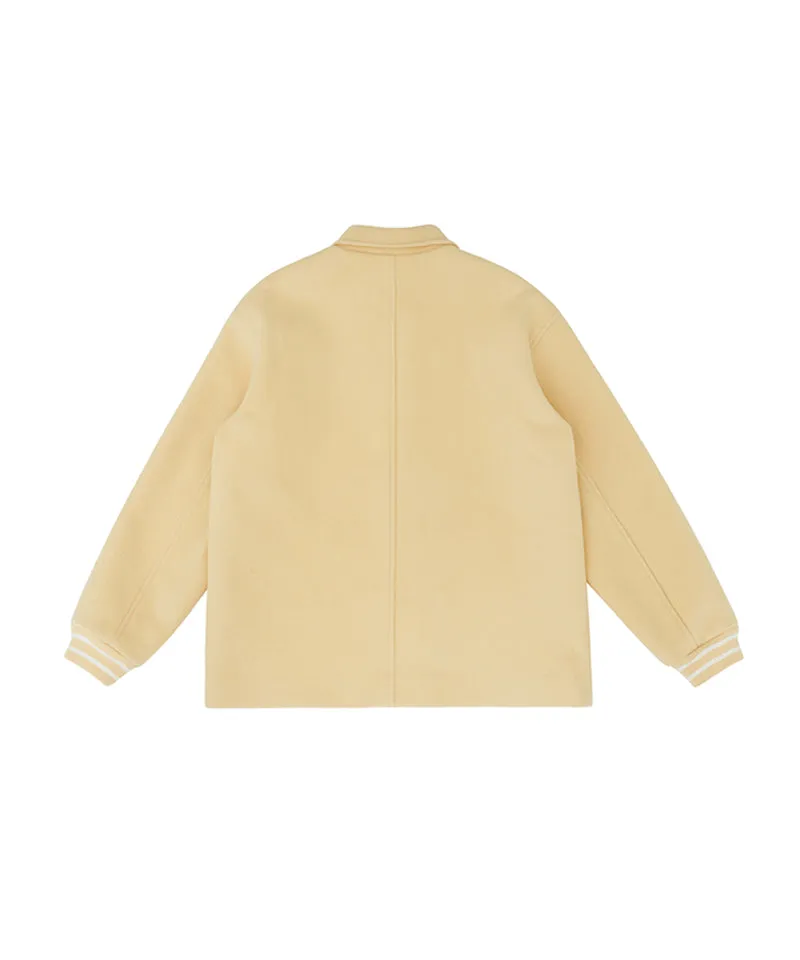 PIV'VEE Varsity Wool Jacket - Mist Yellow