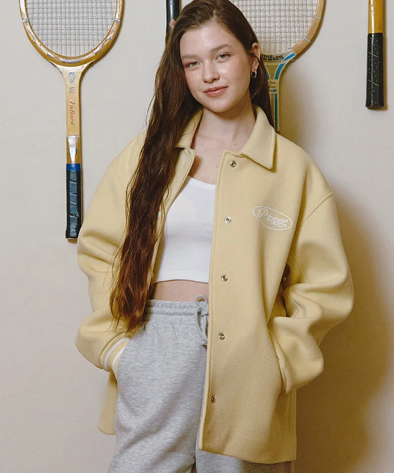 PIV'VEE Varsity Wool Jacket - Mist Yellow