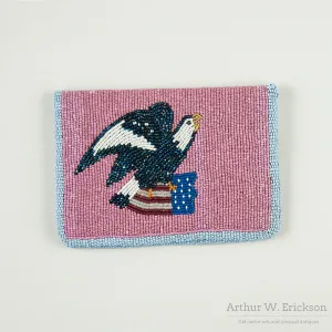 Plateau Double Sided Beaded Pocketbook with Eagle and Buffalo