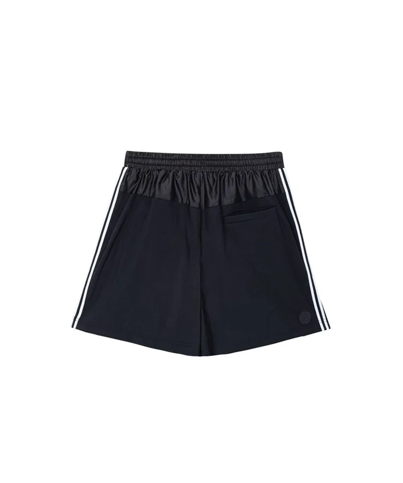 POSHERD Light Cool Stripe Banding Shorts - Black (UV blocking)