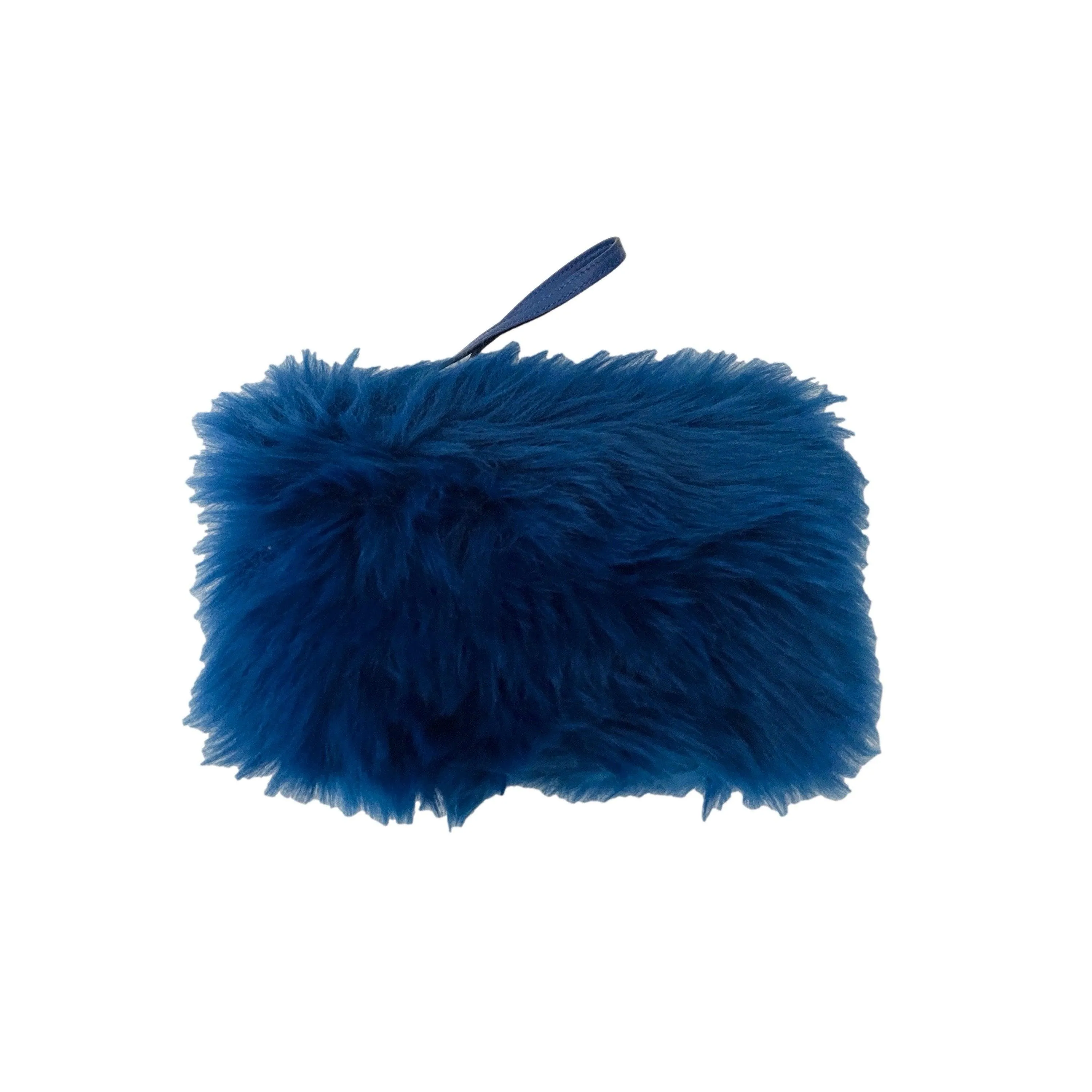 Prada Blue Fuzzy Wristlet