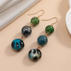 Quartz & 18K Gold-Plated Beaded Drop Earrings