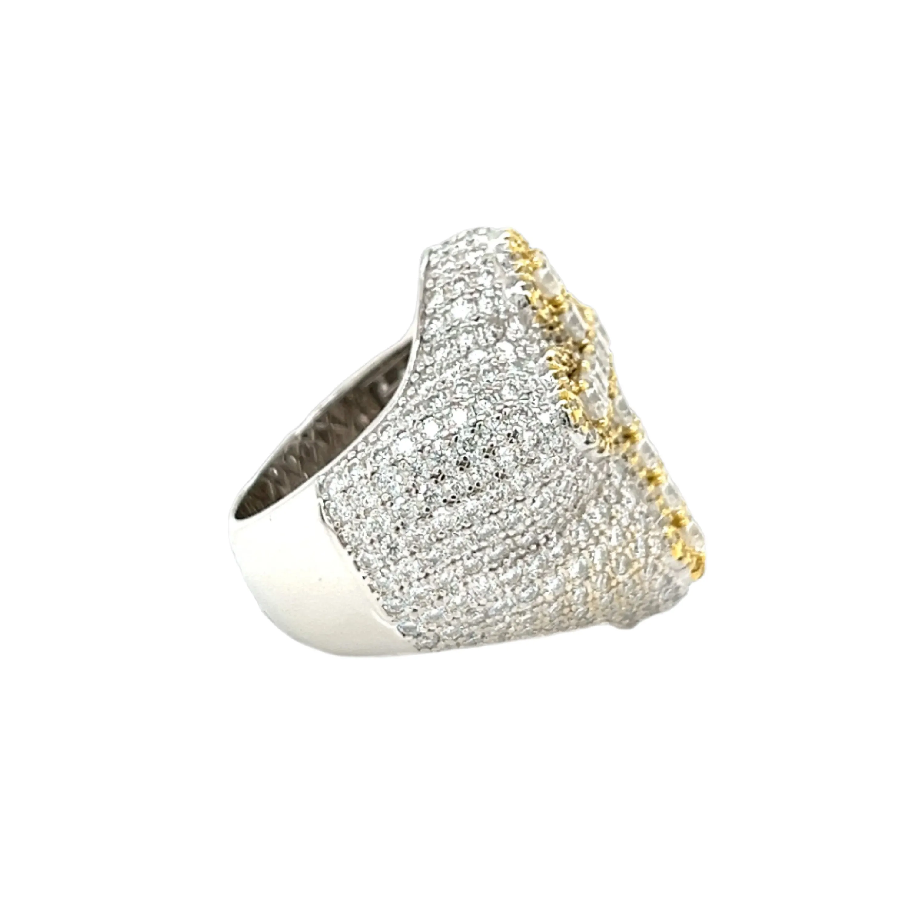 Radiant Cross Design Sterling Silver Ring with Cubic Zirconia - C103269
