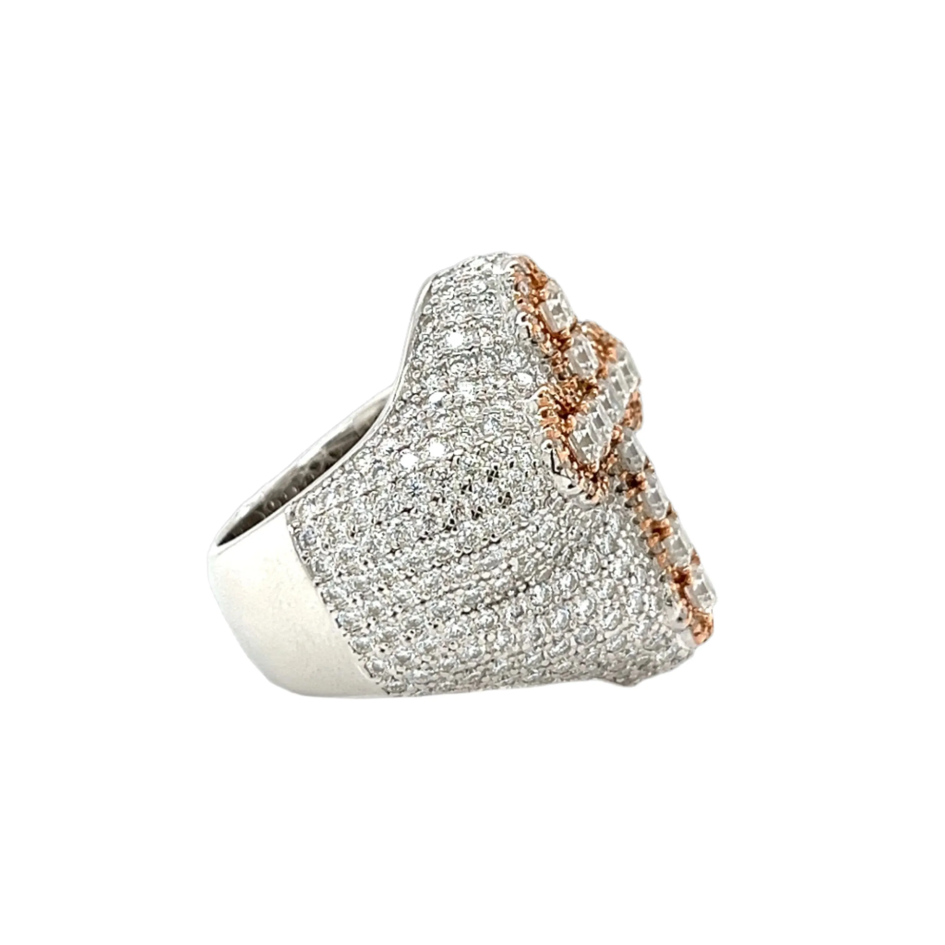 Radiant Cross Design Sterling Silver Ring with Cubic Zirconia - C103269