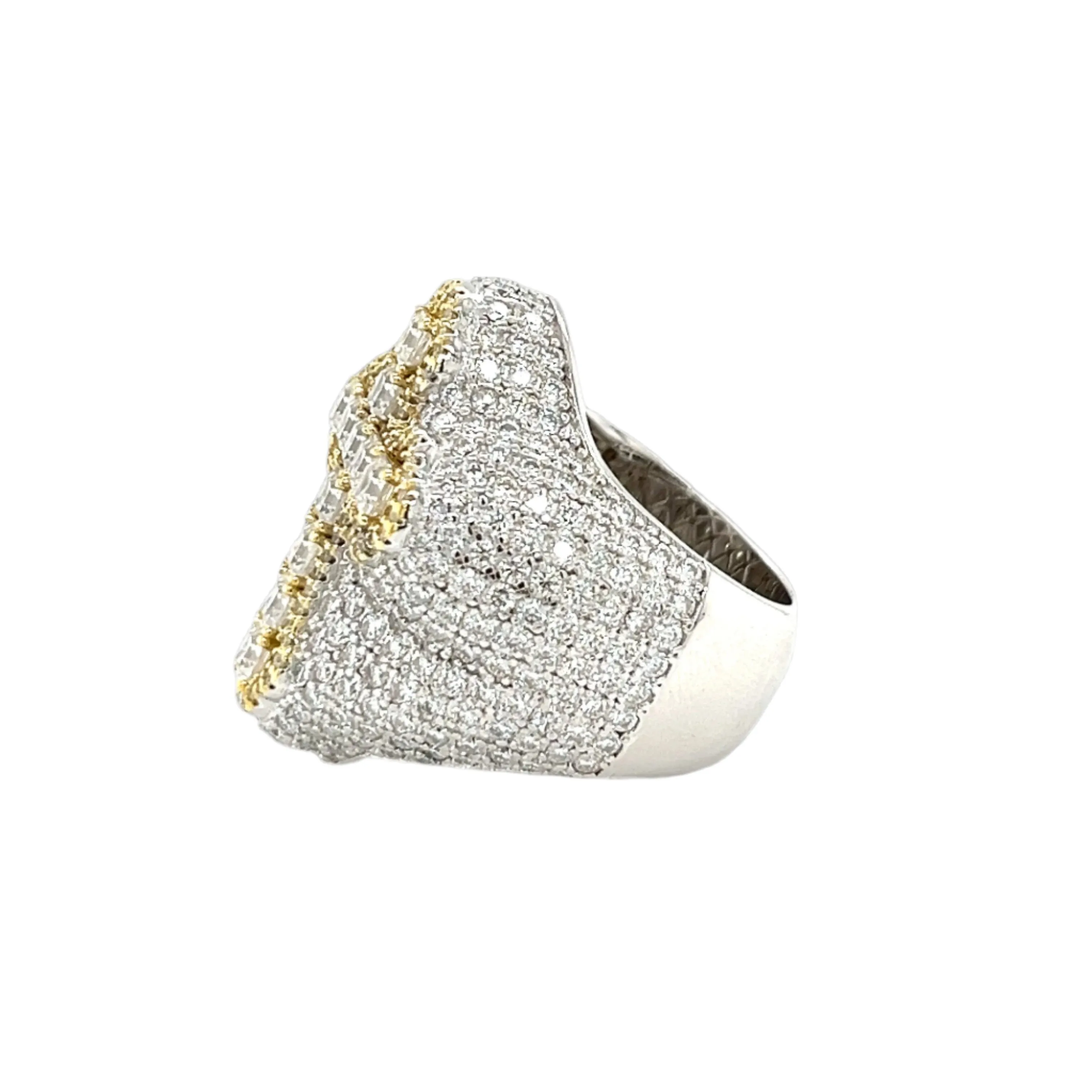 Radiant Cross Design Sterling Silver Ring with Cubic Zirconia - C103269