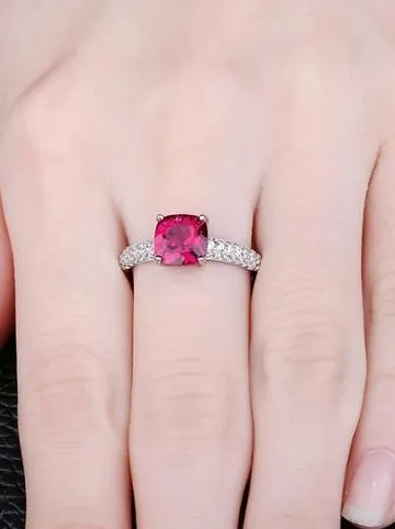 Real Ruby Solitaire Ring