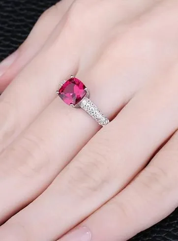 Real Ruby Solitaire Ring