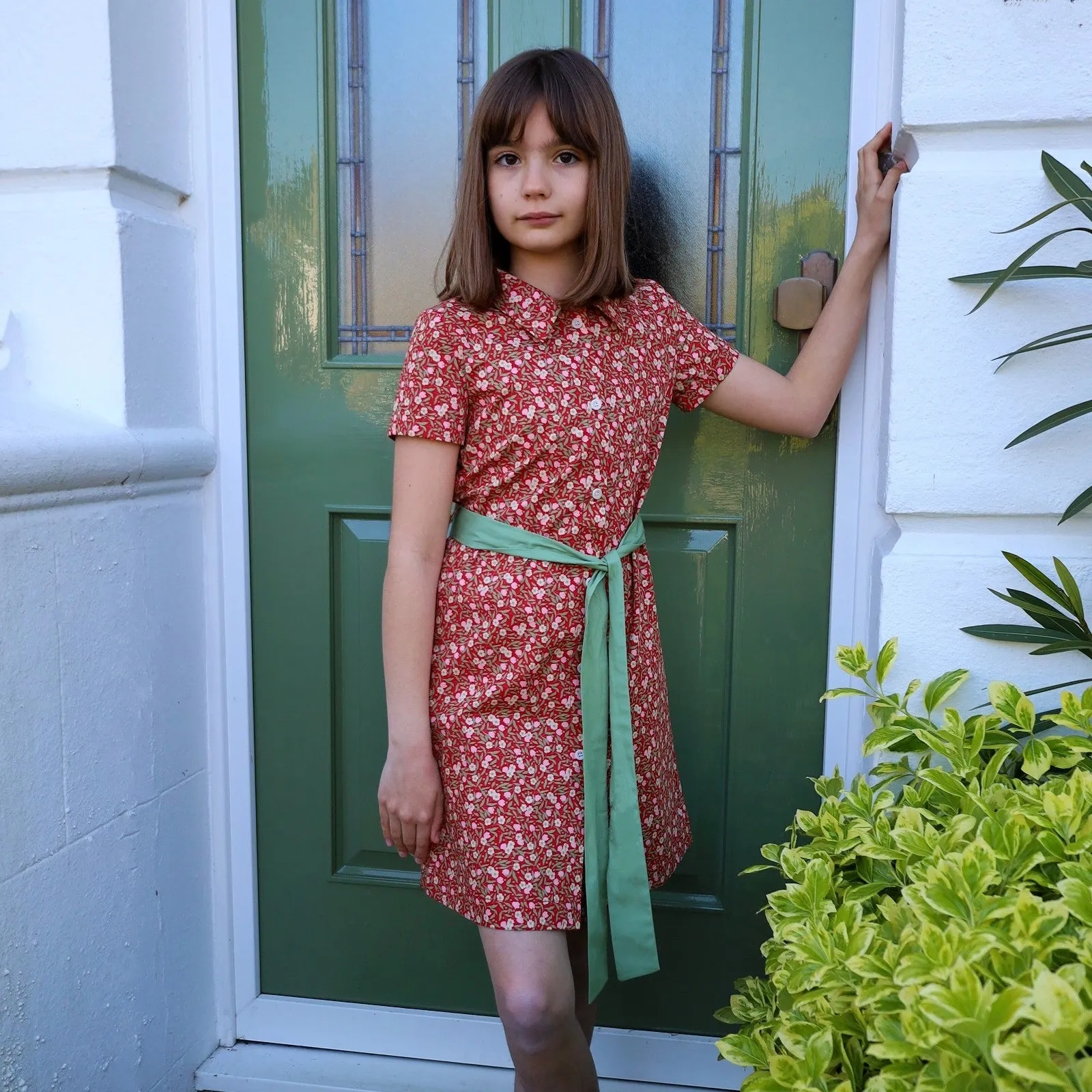 [Re:Coat] Eaton Girls Dress - Ruby Chintz