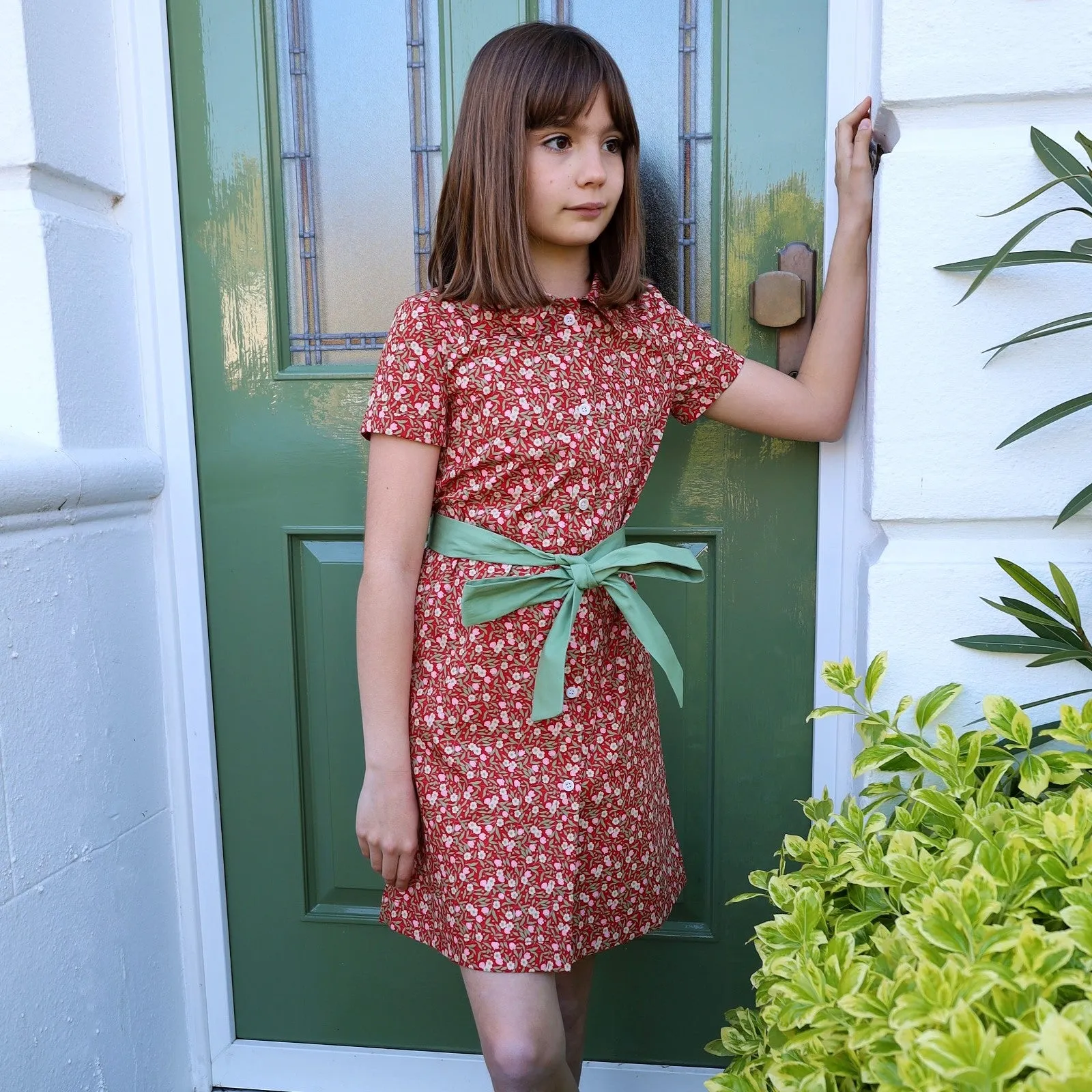 [Re:Coat] Eaton Girls Dress - Ruby Chintz
