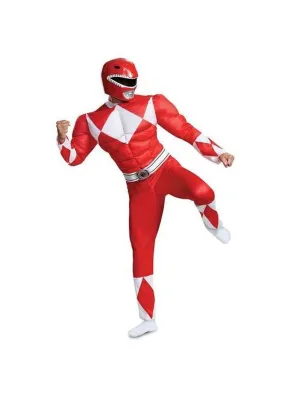 Red Ranger Classic Muscle Adult Costume