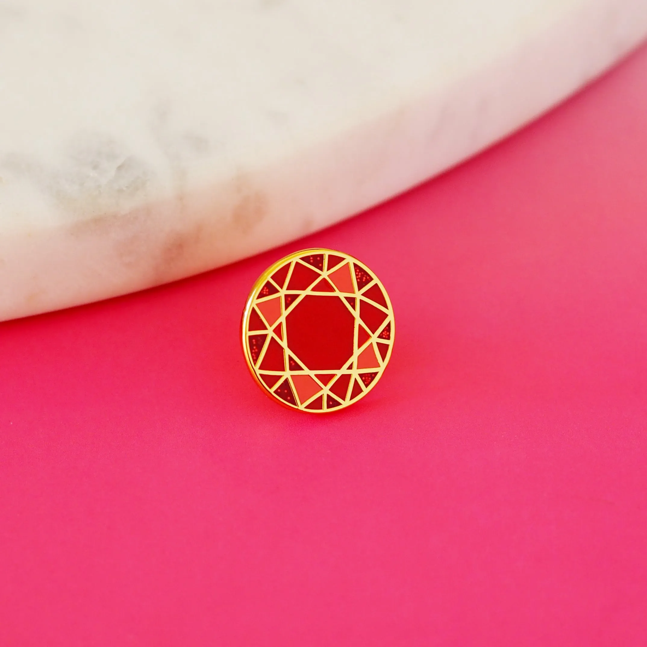 Red Ruby Enamel Pin