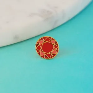 Red Ruby Enamel Pin