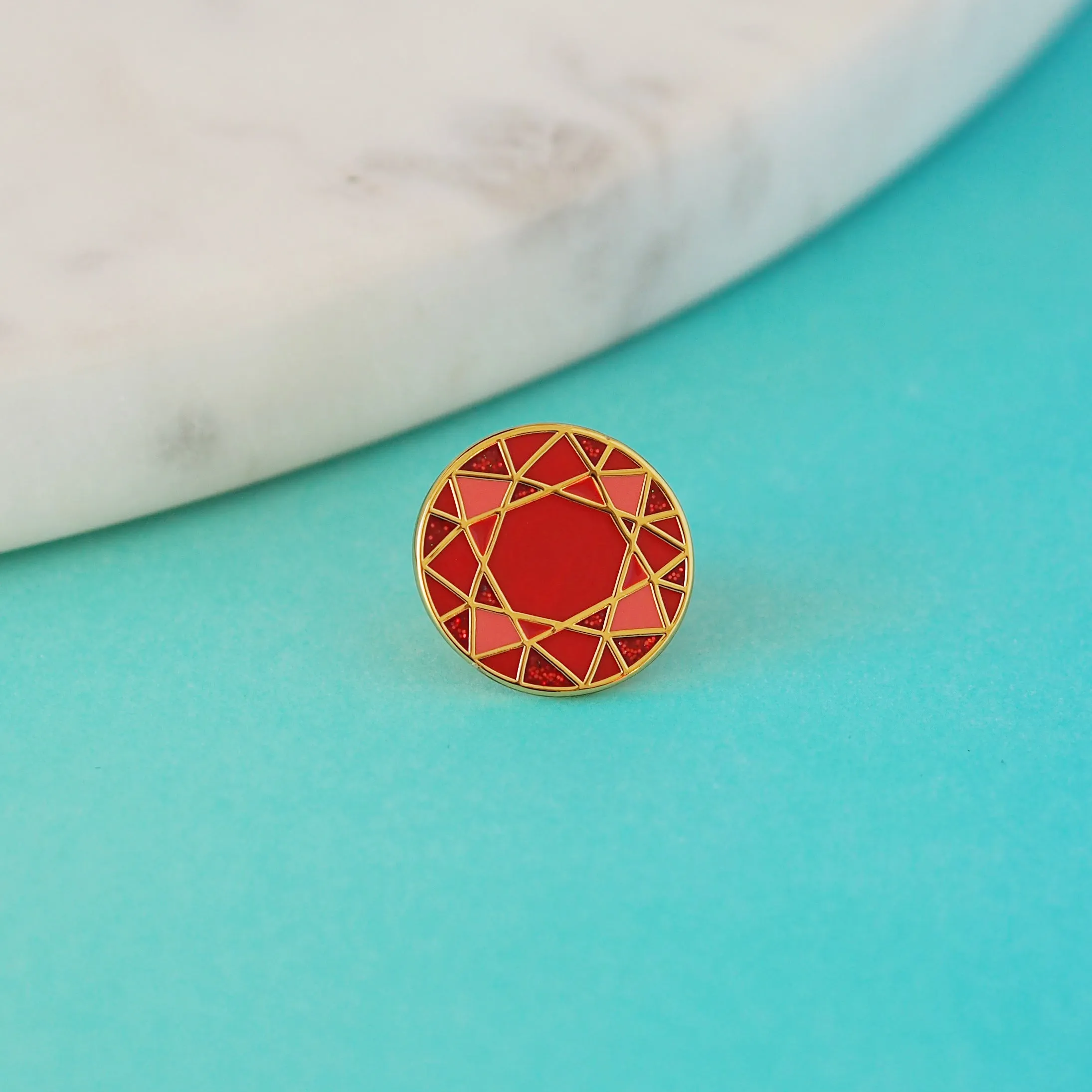 Red Ruby Enamel Pin