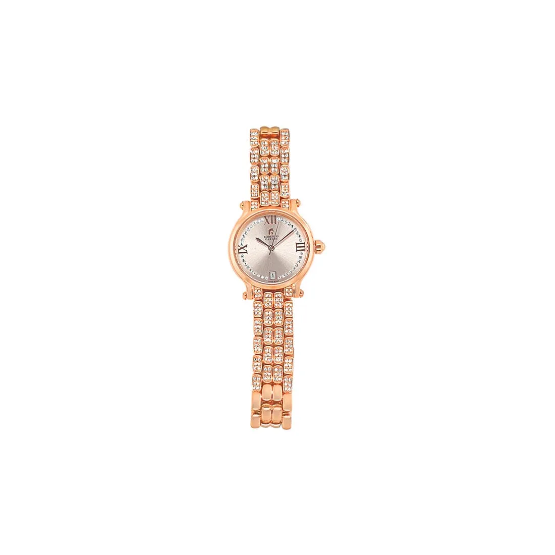Roberto Carati Tina Rose Coloured Crystal Face Watch M9148-V3