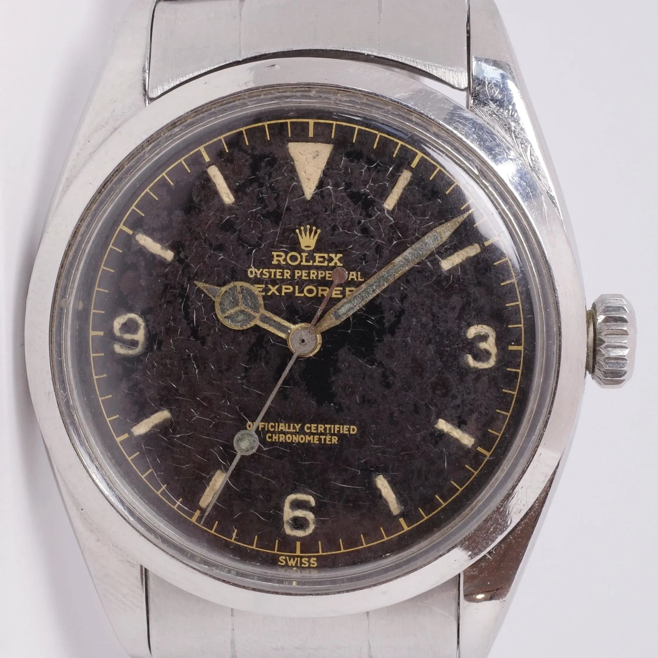 ROLEX 1953 VINTAGE EXPLORER GILT DIAL TWINS / SIBLINGS / COUPLES WATCH 6350 ONLY SOLD AS A PAIR $22,500