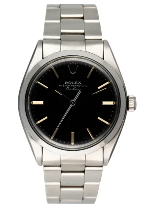 Rolex Air-King 5500 Black Dial Mens Watch With Box & Papers