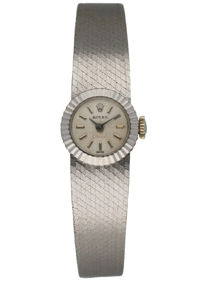 Rolex Chameleon Orchid 18k White Gold Ladies Watch