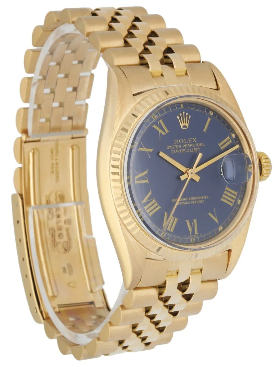 Rolex Datejust 1601 18K Yellow Gold Buckley Men's Watch