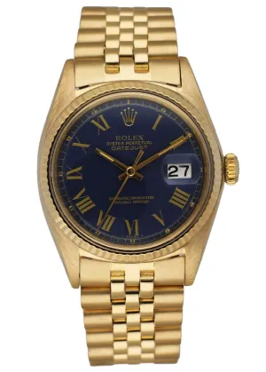 Rolex Datejust 1601 18K Yellow Gold Buckley Men's Watch