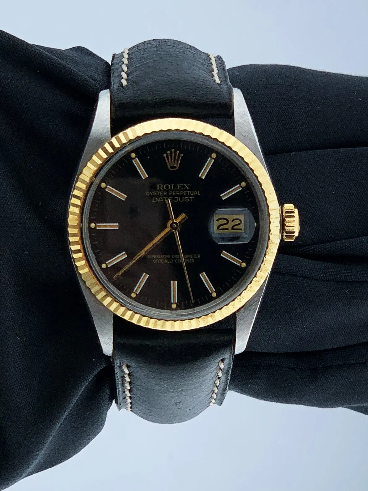 Rolex Datejust 16013 Black Dial Mens Watch
