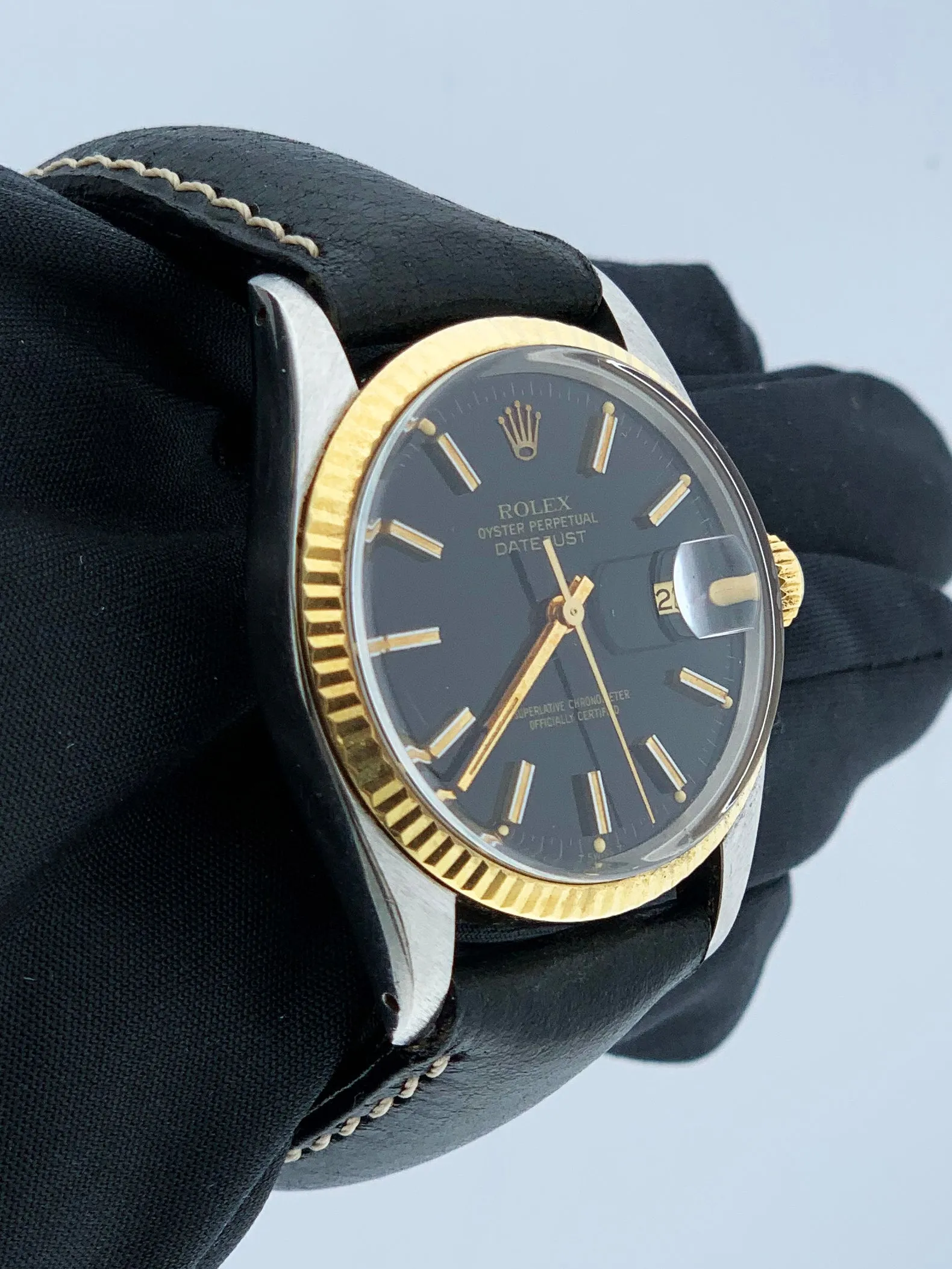 Rolex Datejust 16013 Black Dial Mens Watch