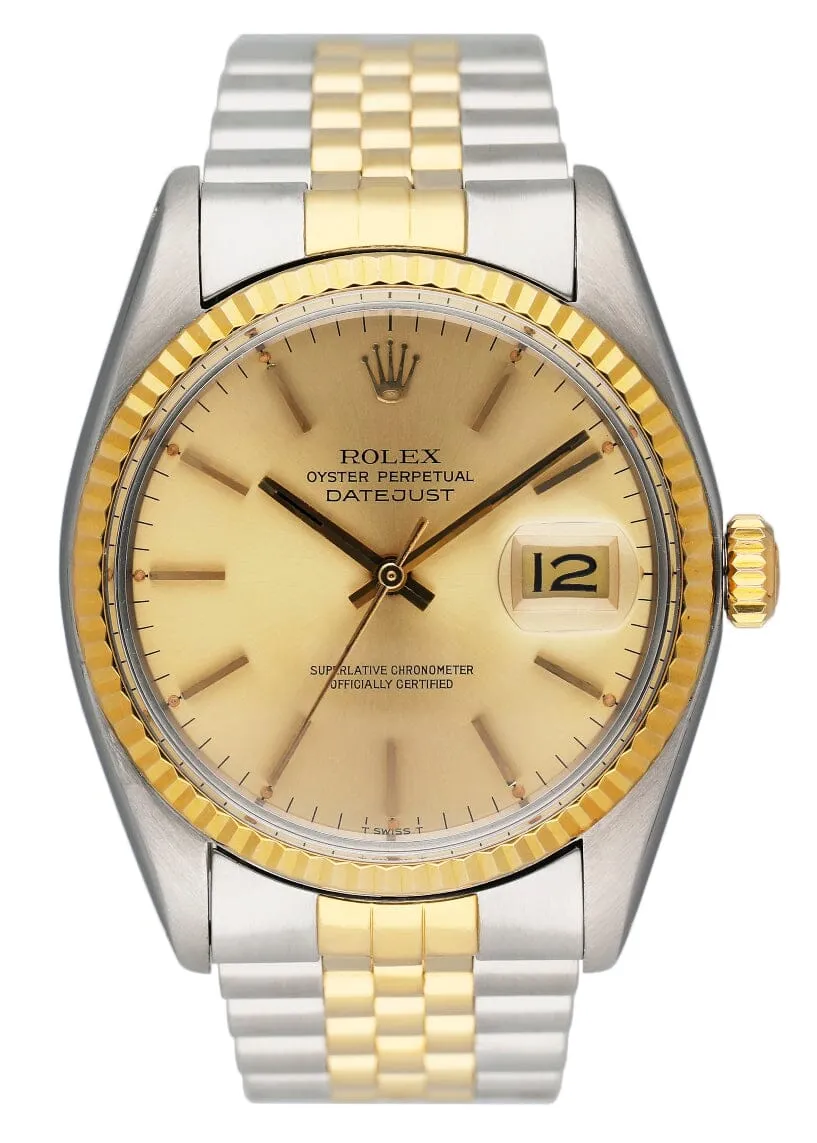 Rolex Datejust 16013 Champagne Dial Mens Watch