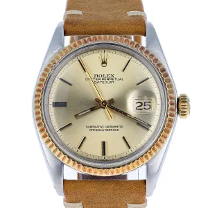 Rolex Datejust 1601/3 Sigma Champagne 1975 Yellow Gold & Steel 36 mm