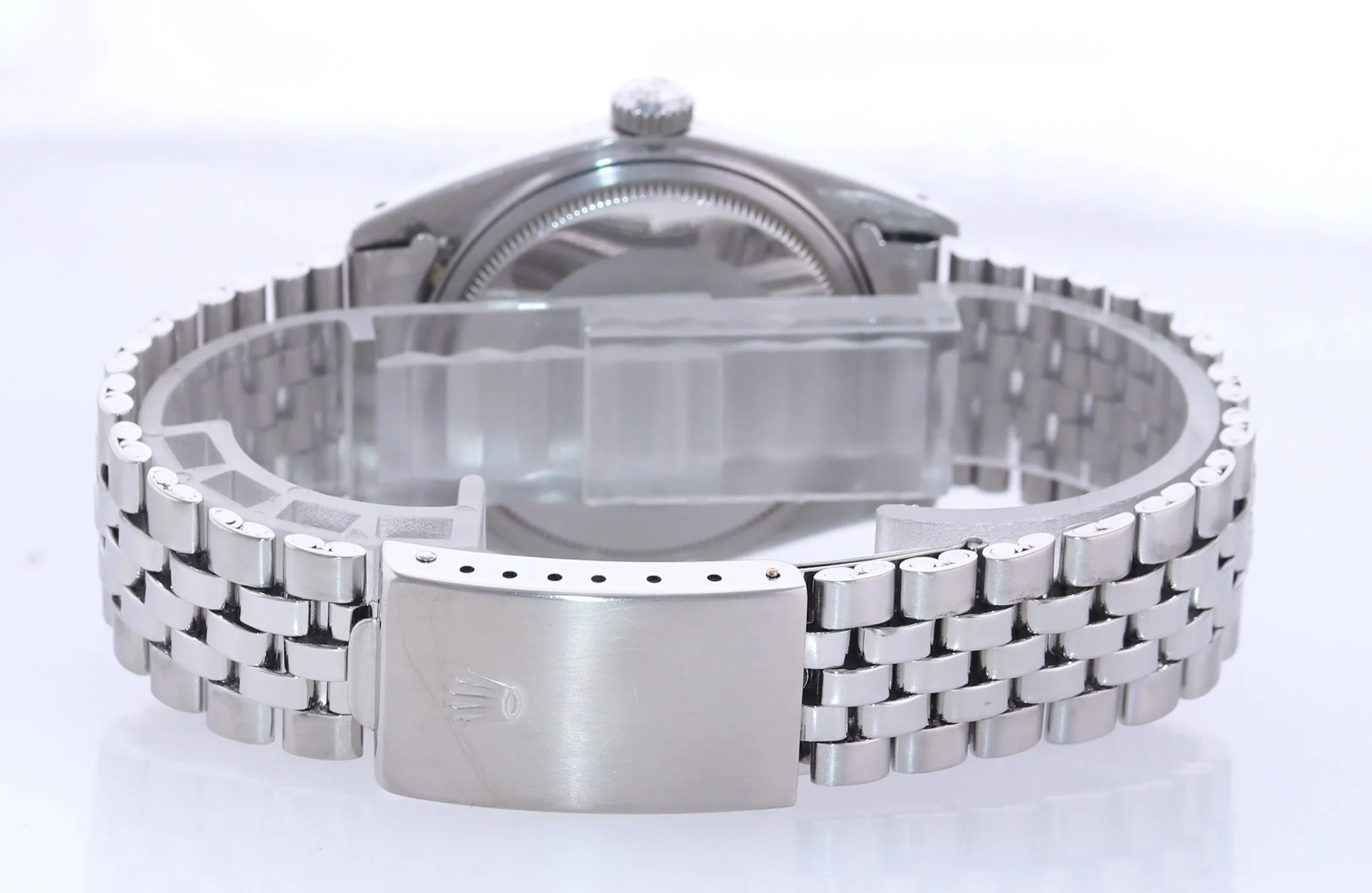 Rolex DateJust 1603 Steel Silver Jubilee Band Date Fluted 36mm Watch Box