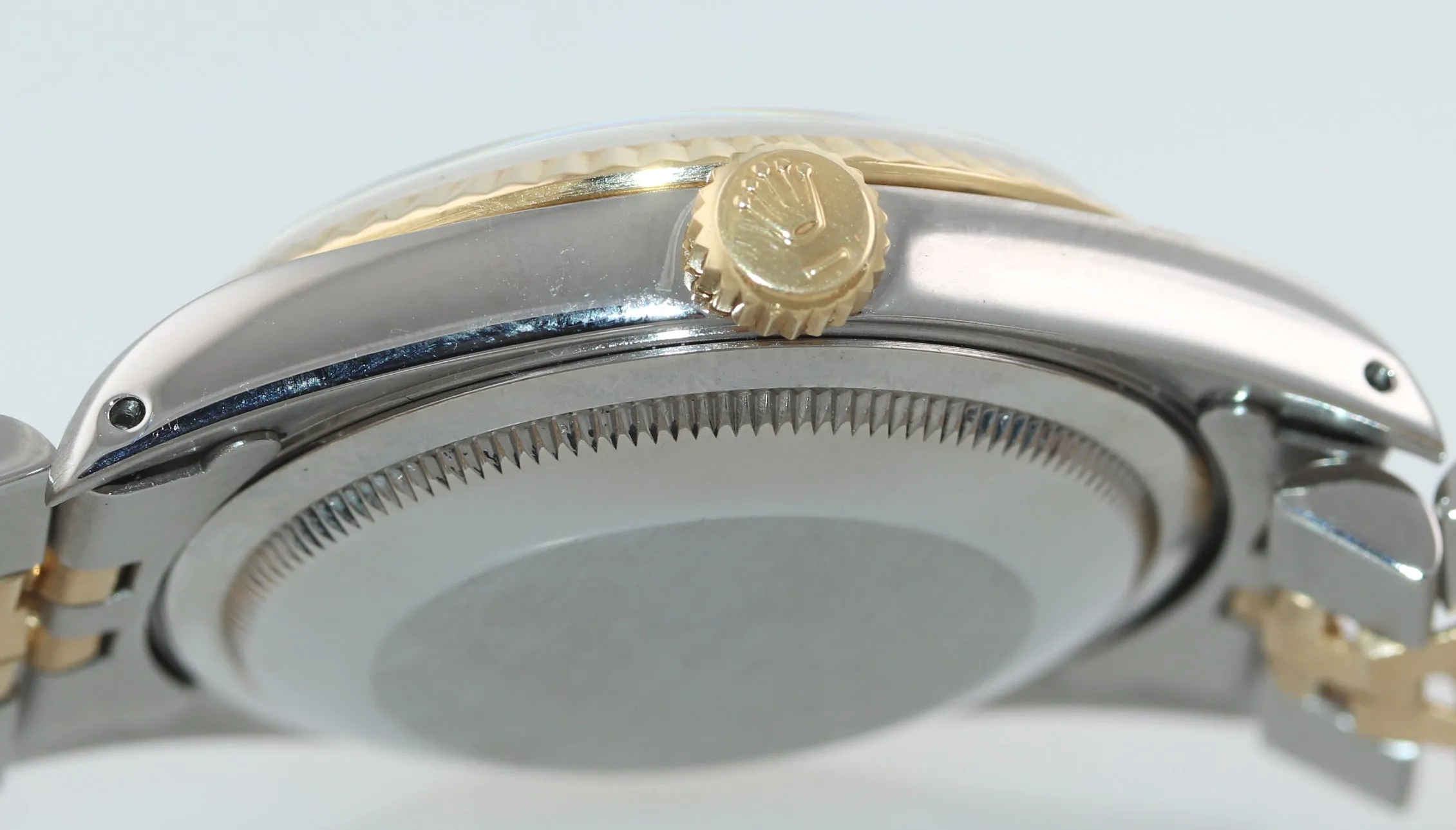 Rolex DateJust 36mm 16233 Two Tone 18k Gold Jubilee Champagne Dial Watch Box