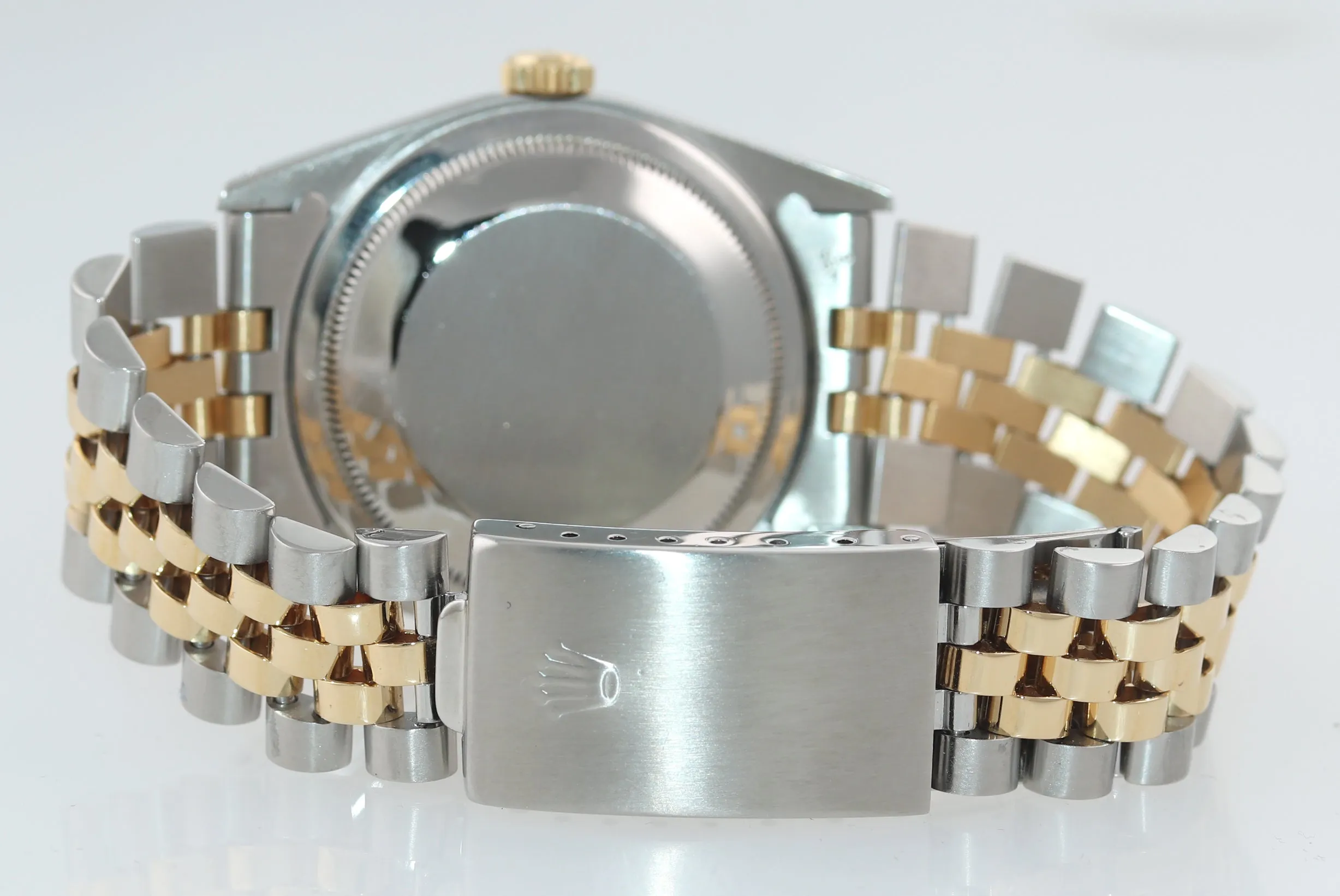 Rolex DateJust 36mm 16233 Two Tone 18k Gold Jubilee Champagne Dial Watch Box