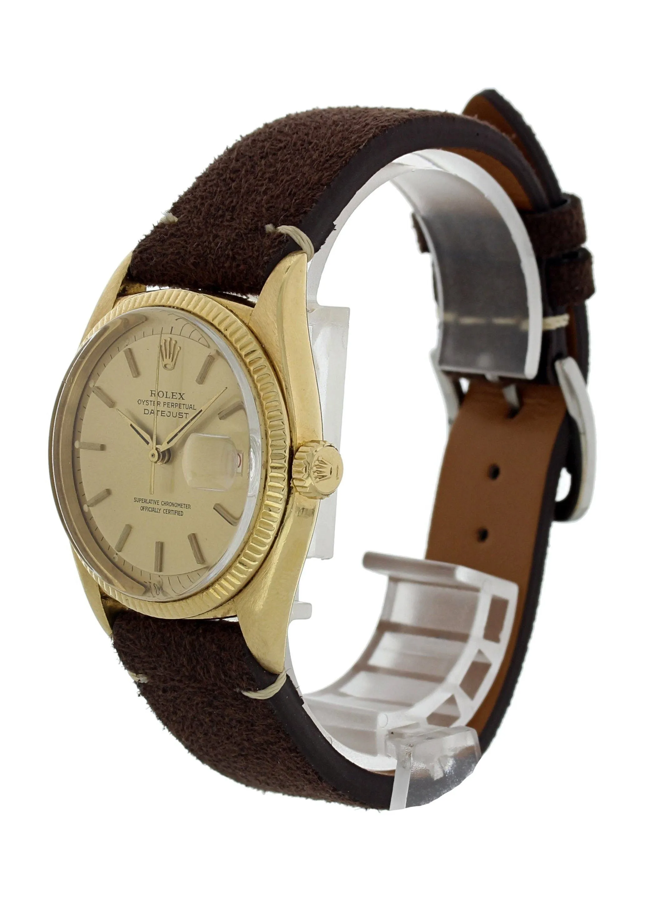 Rolex Datejust  6605 18k Yellow Gold Mens Watch