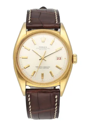 Rolex Datejust Ovettone 6105 Yellow Gold Mens Watch