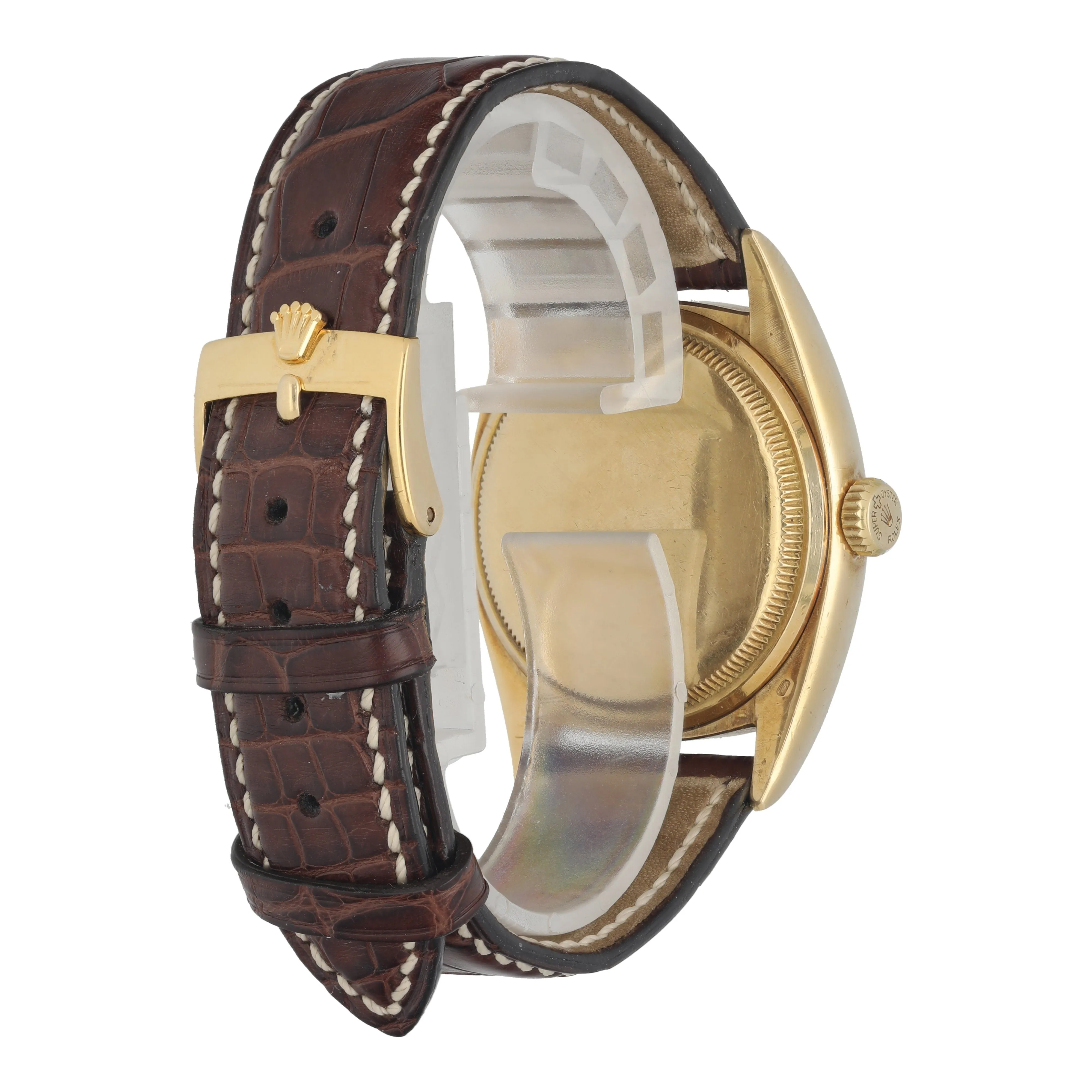 Rolex Datejust Ovettone 6105 Yellow Gold Mens Watch